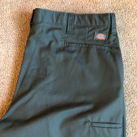 Dickies men’s work pants 44 waist green straight fit big & tall chino pants - Picture 2 of 11